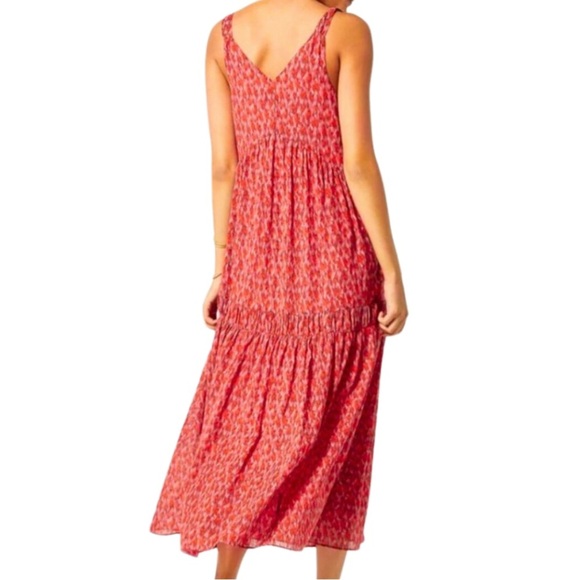 New with Tags Joie Women's Tea Rose Tiered Relaxed Fit Cotton Summer Maxi Dress - Picture 2 of 16